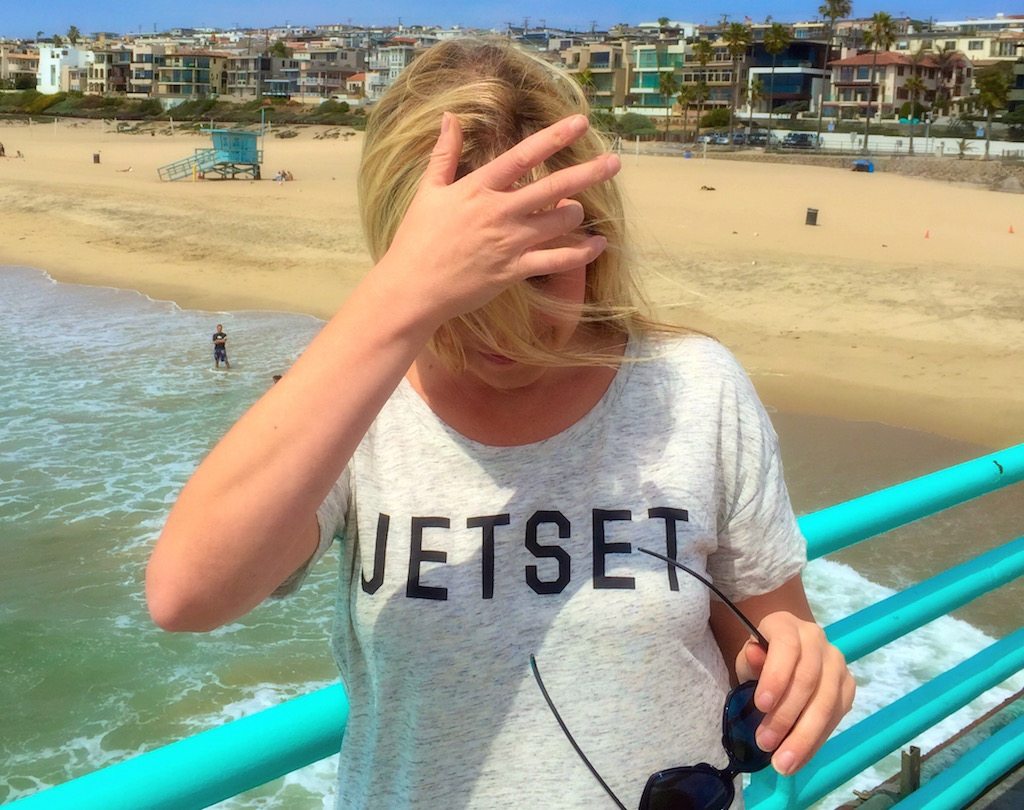 Kara Mulder Travel Blogger Manhattan Beach Jetset Tshirt